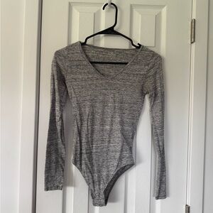 Gray Long Sleeve Bodysuit